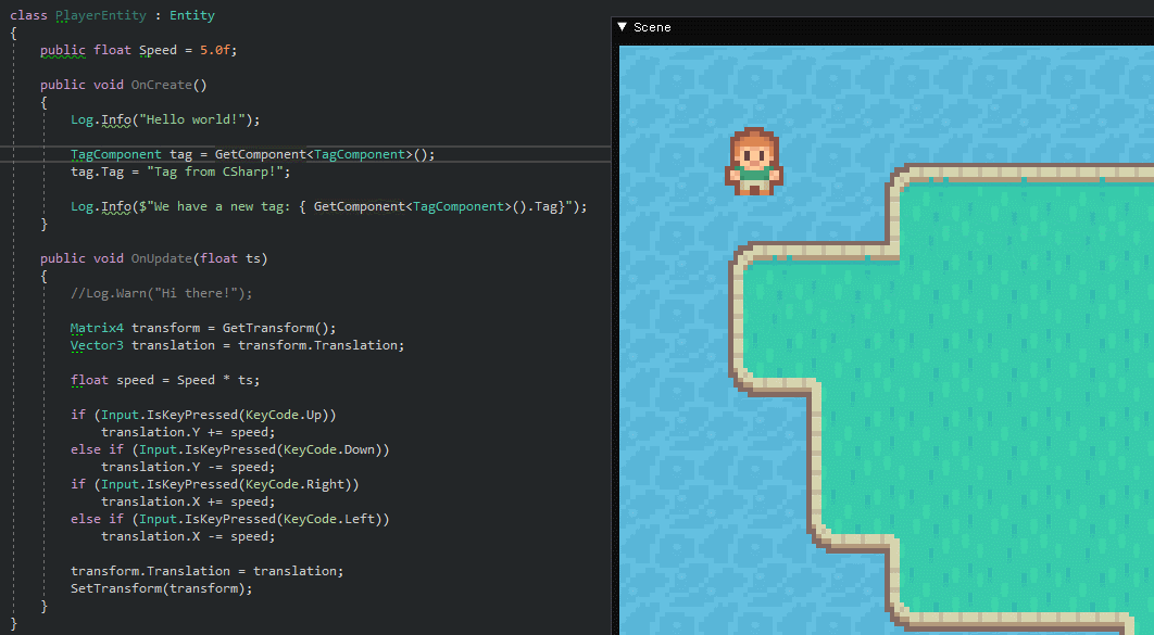 Programming player movement in C#.